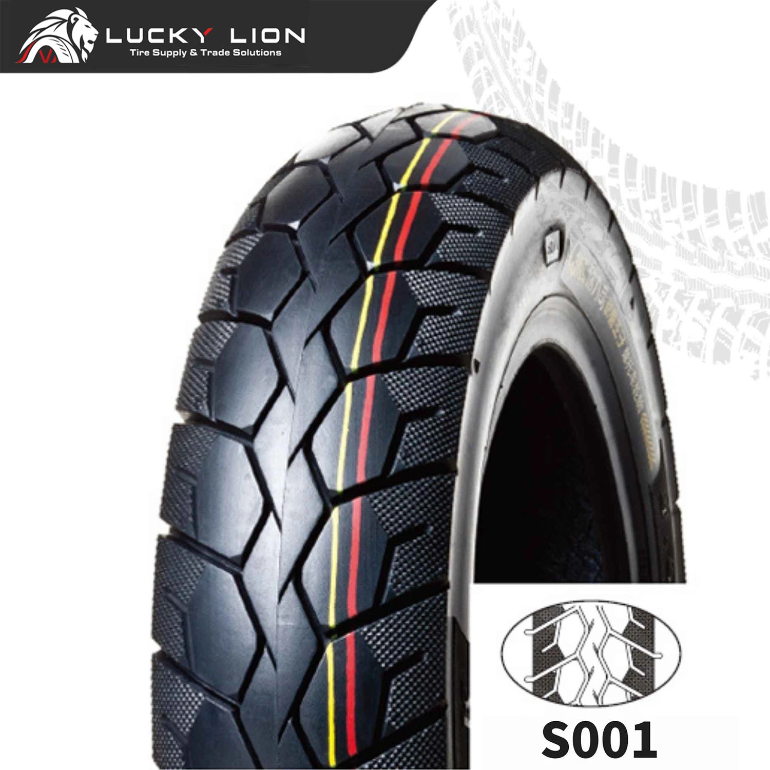 Lucky Lion S001 Diamond-Shoulder 10-Inch Motorcycle Tire