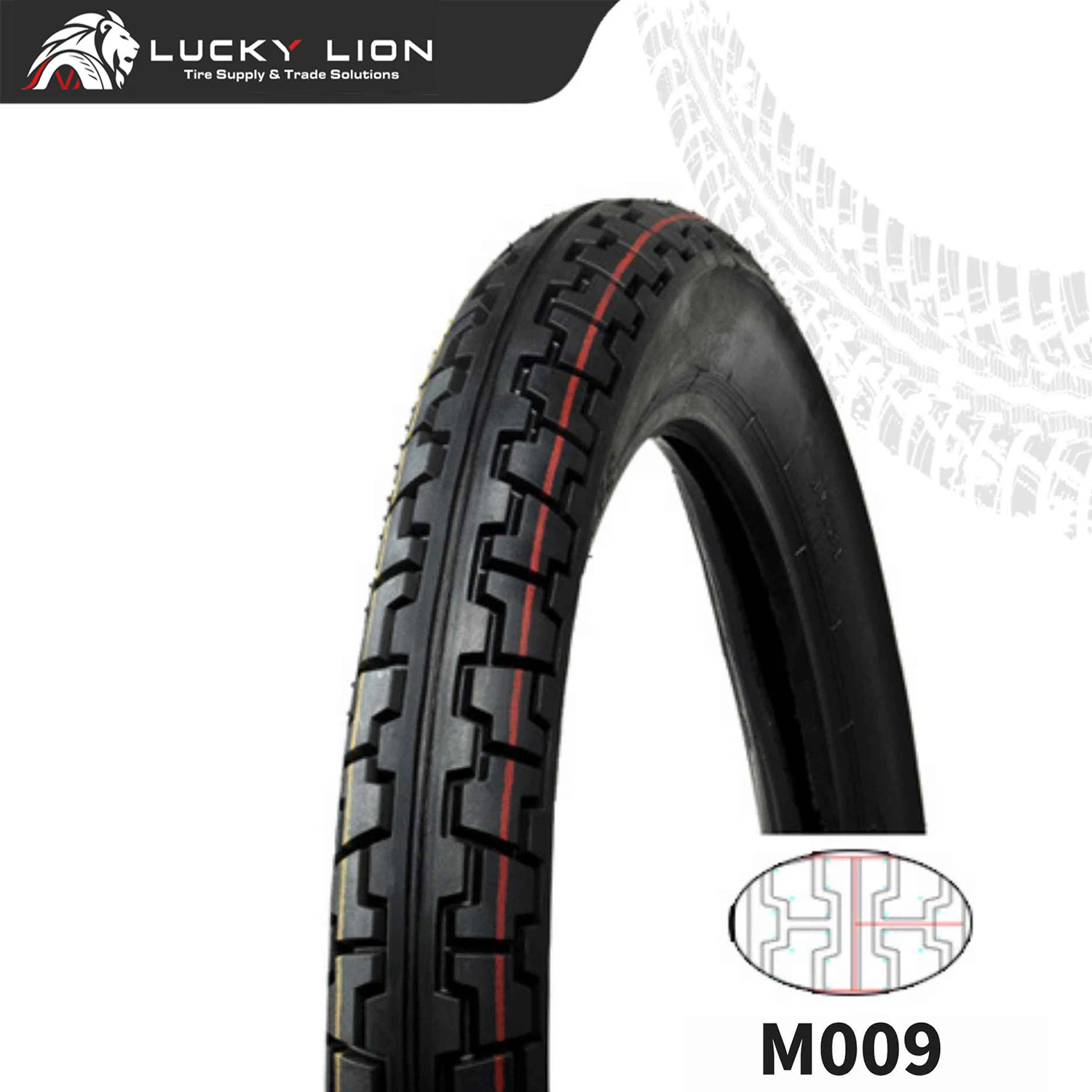 Lucky Lion M009 Classic-Rib Motorcycle Tire