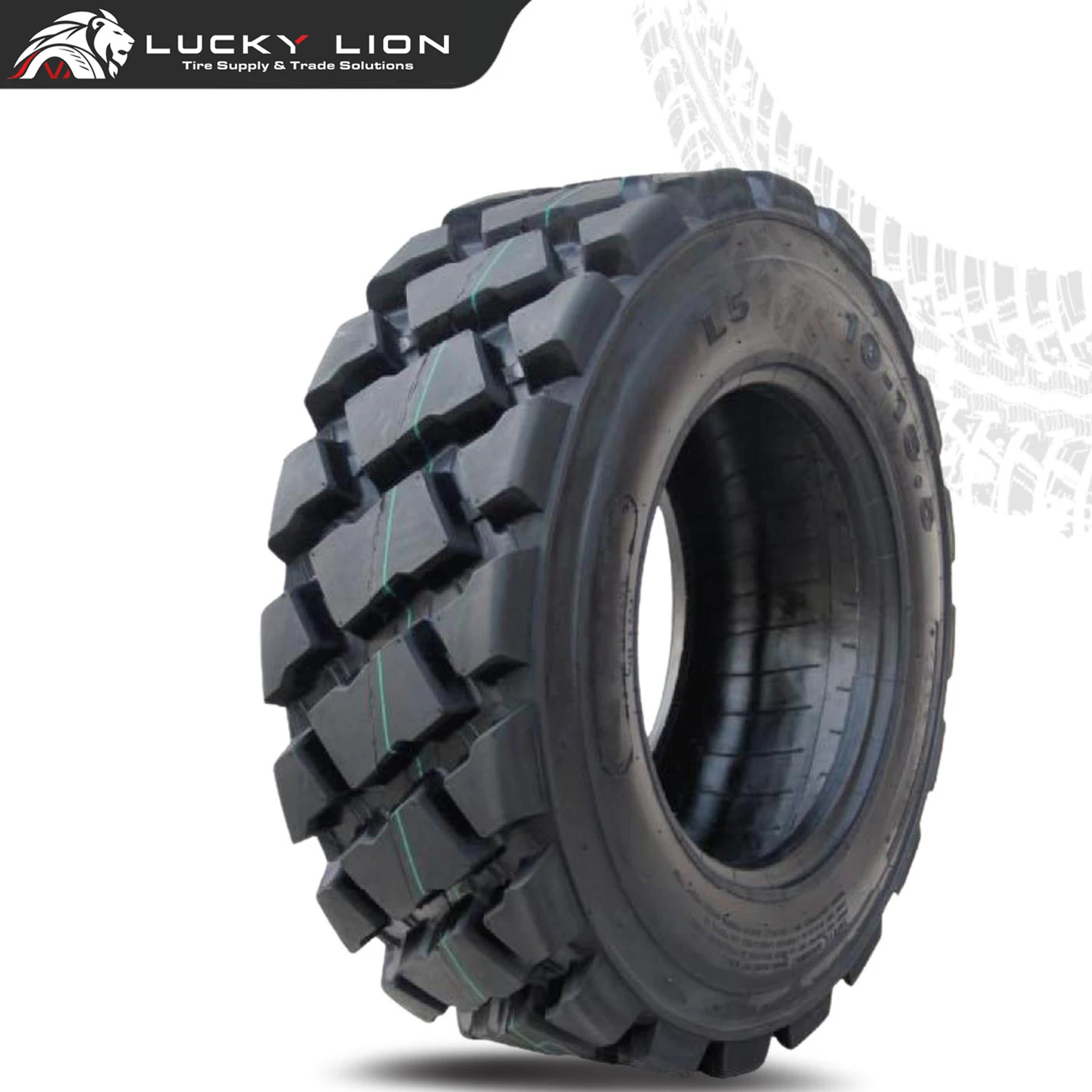 Lucky Lion SKS-5 Open-Lug Skid-Steer Tire for Mud, Snow and Heavy-Traction Worksites