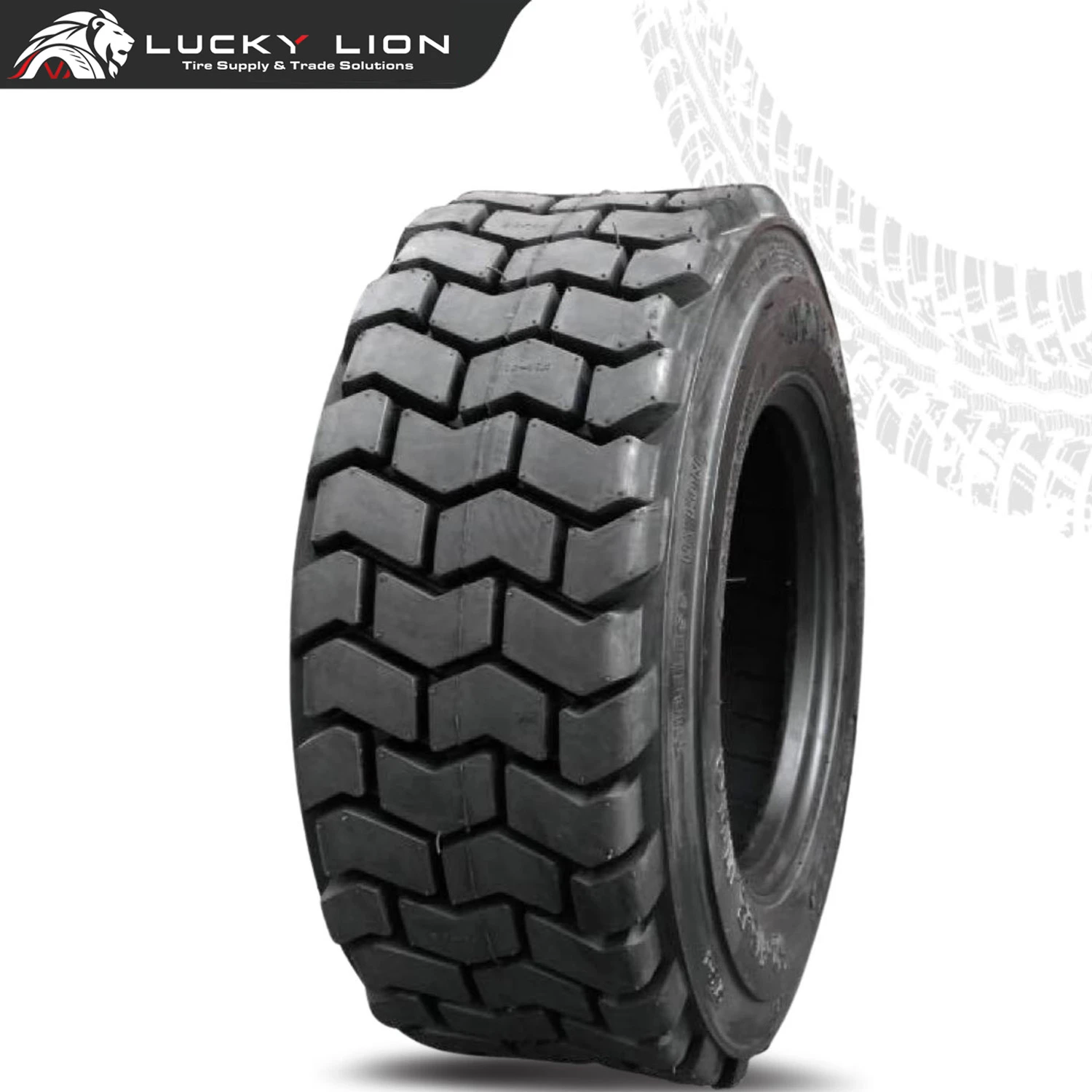 Lucky Lion SKS-4 Zig-Zag Tread Skid-Steer Tyre for Pavement and Yard Service