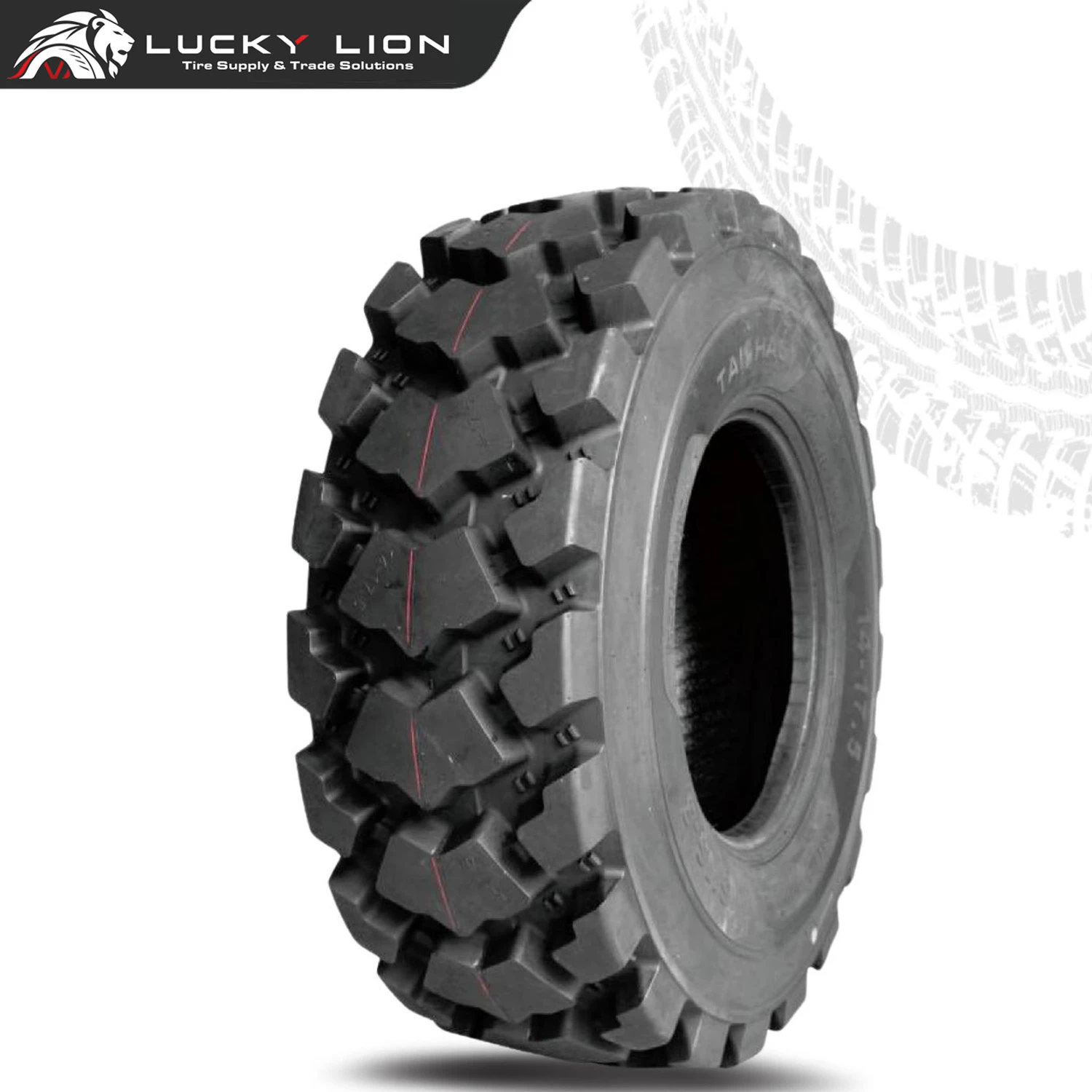 Lucky Lion SKS-3 Extra-Deep Lug Skid-Steer Tire for Quarry and Forestry Applications